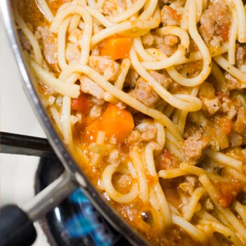 Carrots & Sausage Pasta